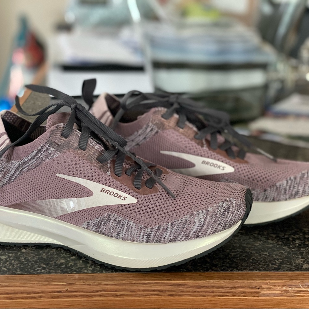 Brooks Pink and Gray Performance Athletic Shoes